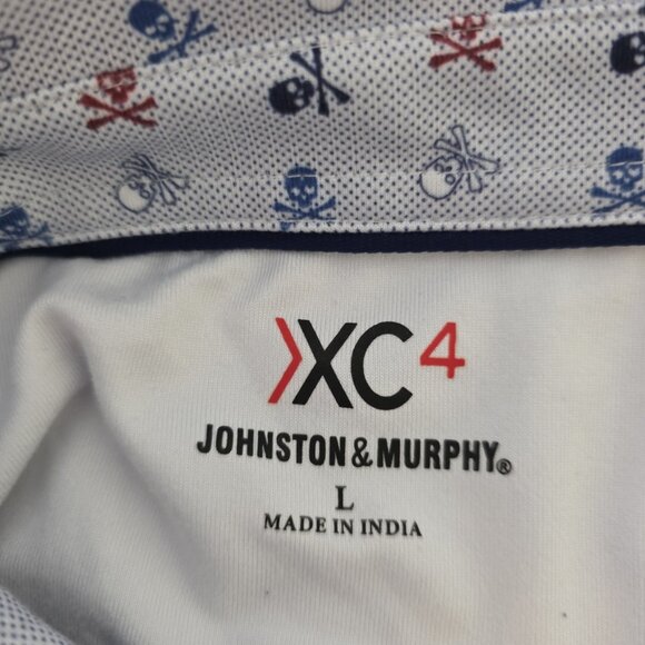 Johnston Murphy XC4 Shirt Skull and Cross Bone Performance Golf Mens Large NEW - Picture 6 of 11